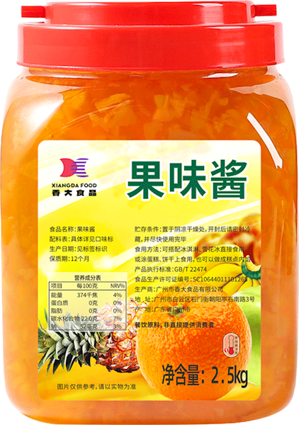 水蜜桃果味酱2.5kg