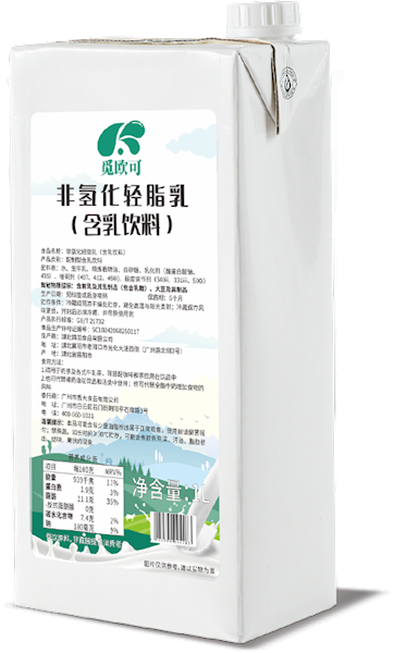 觅欧可非氢化轻脂乳（含乳饮料）1L