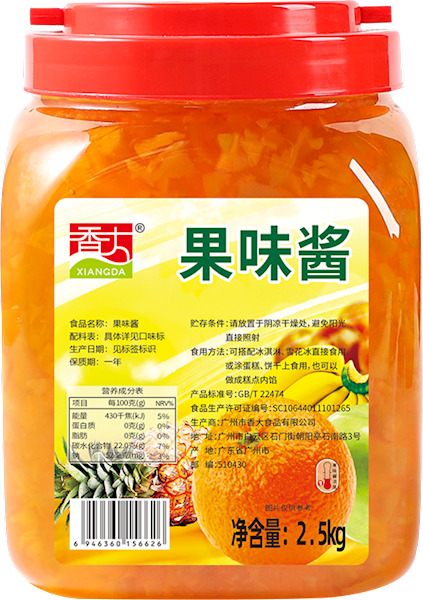 水蜜桃果味酱2.5kg
